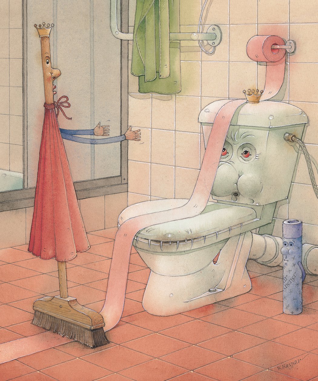 WCStory, 2003 (wc på papir) af Kestutis Kasparavicius