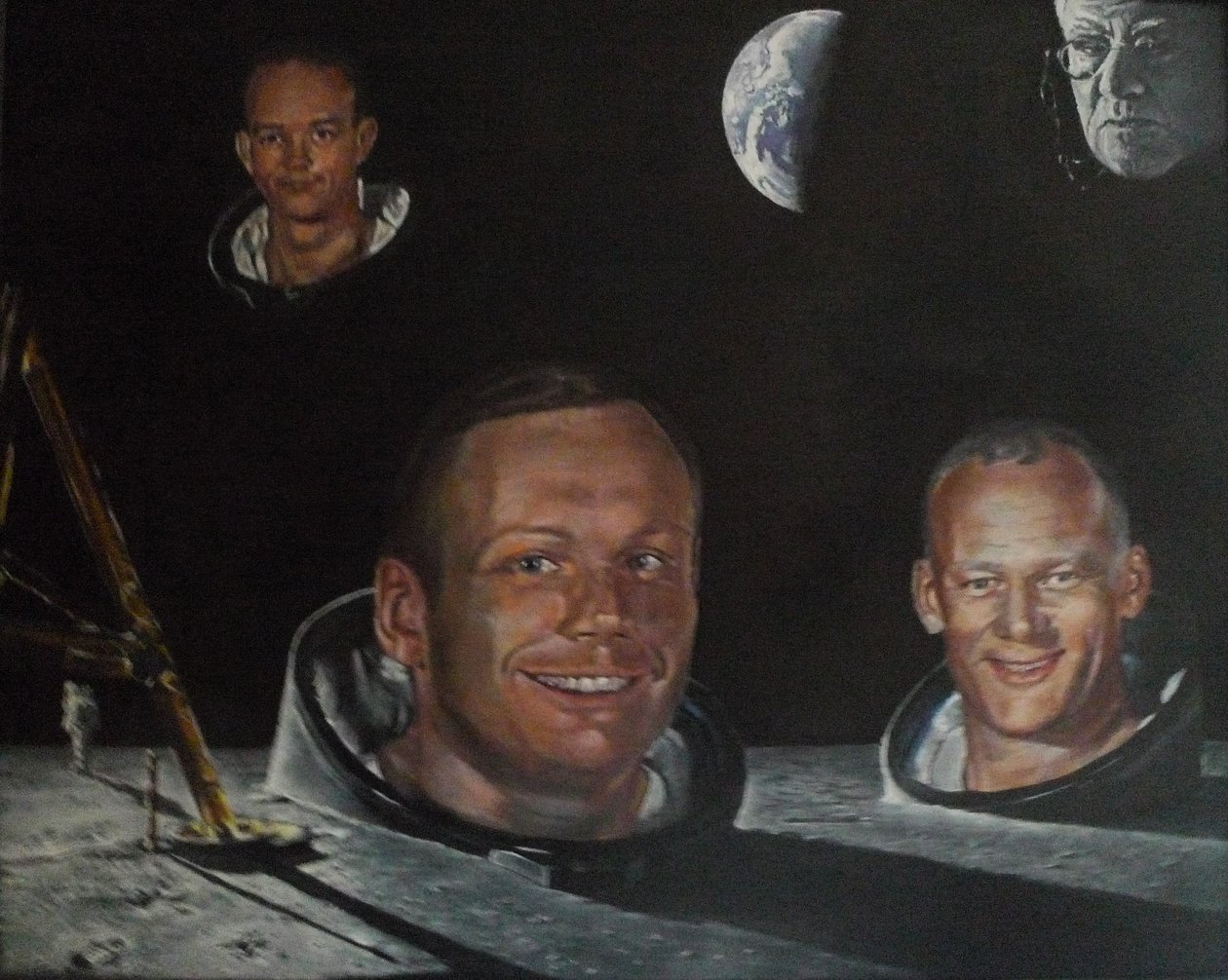 Monuments On The Moon (maalaus) af Kevin Parrish