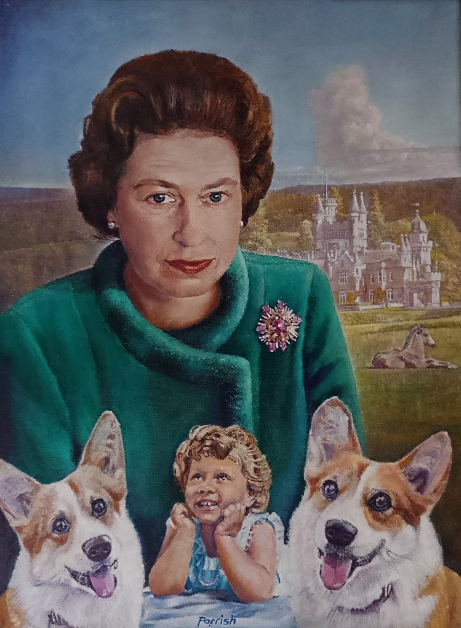 Dronning på ferie (maleri) af Kevin Parrish