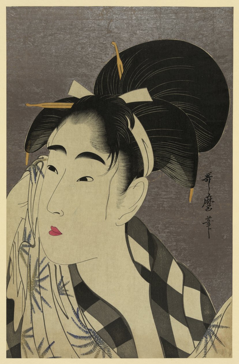 Svedtøj kvinde af Kitagawa Utamaro