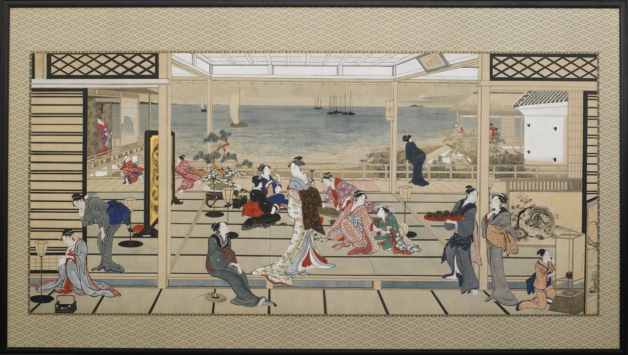Moonlight Revelry på Dozo Sagami af Kitagawa Utamaro