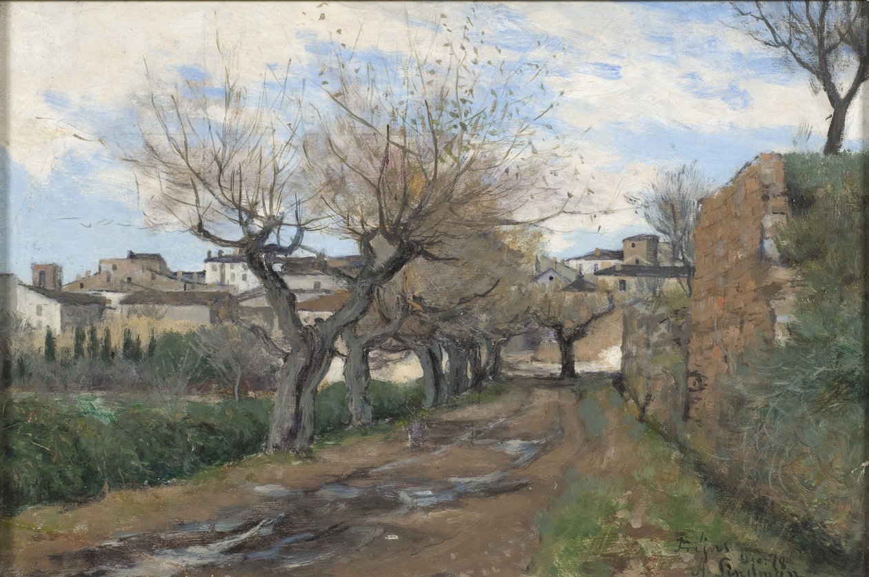 En gade i Frejus, 1878 af Knut Axel Lindman
