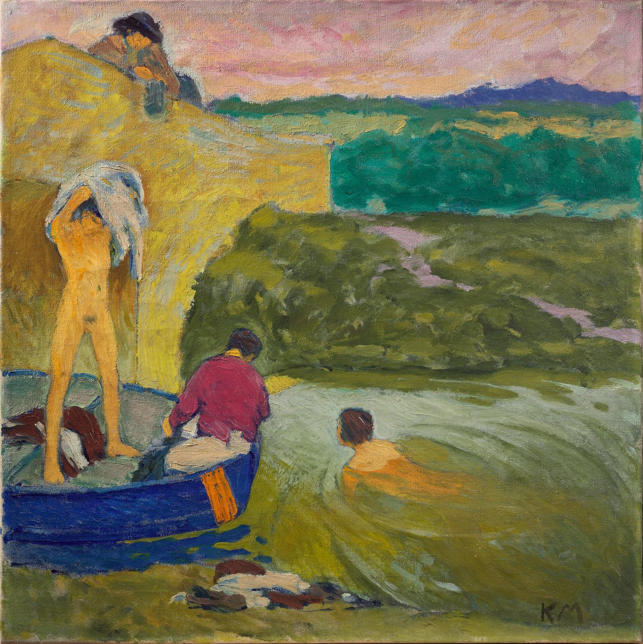 Badende, ca. 1911. af Koloman Moser