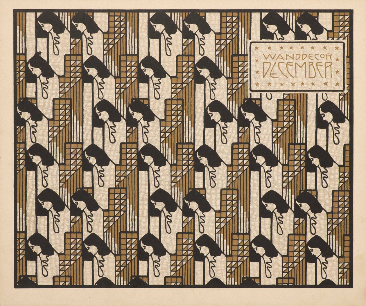 Vægdekoration december 1901. af Koloman Moser