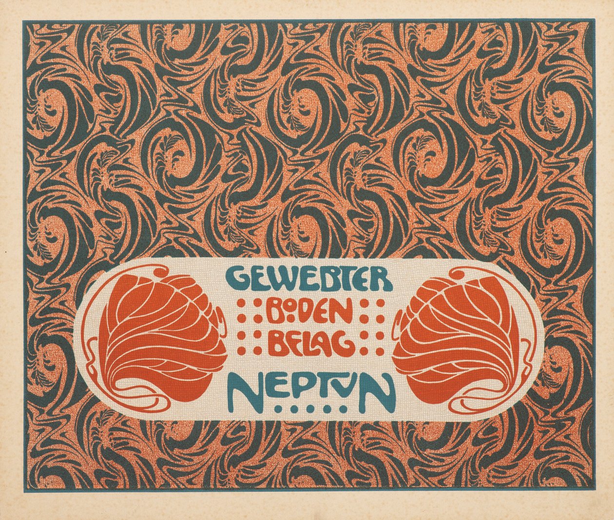Vævet gulvbelægning Neptun, 1901. af Koloman Moser