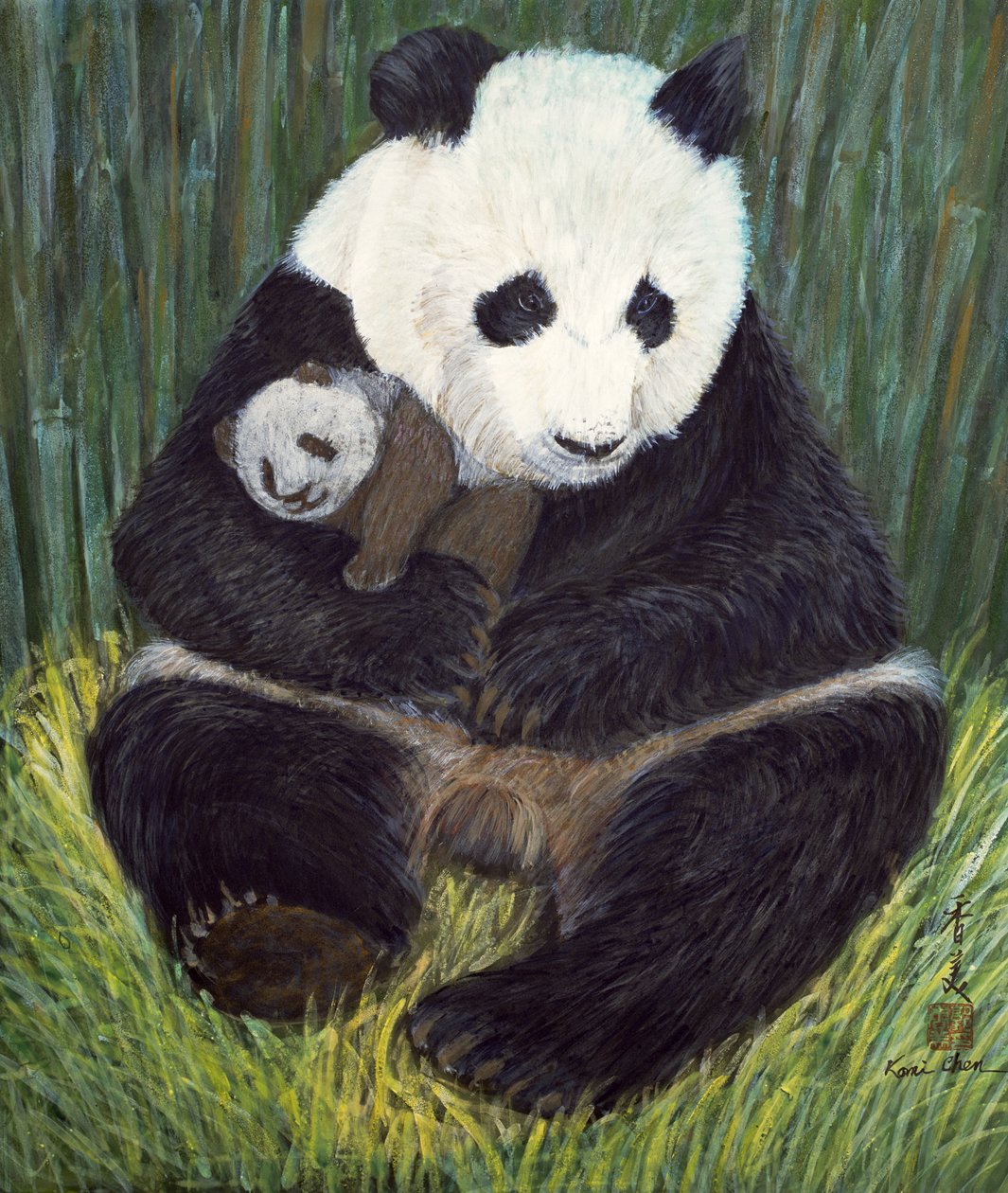 Nap Time, 2004 (gouache på silke) af Komi Chen