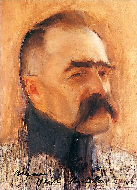 Portræt af Jozef Piłsudski Portræt af Jozef Pilsudski af Konrad Krzyzanowski