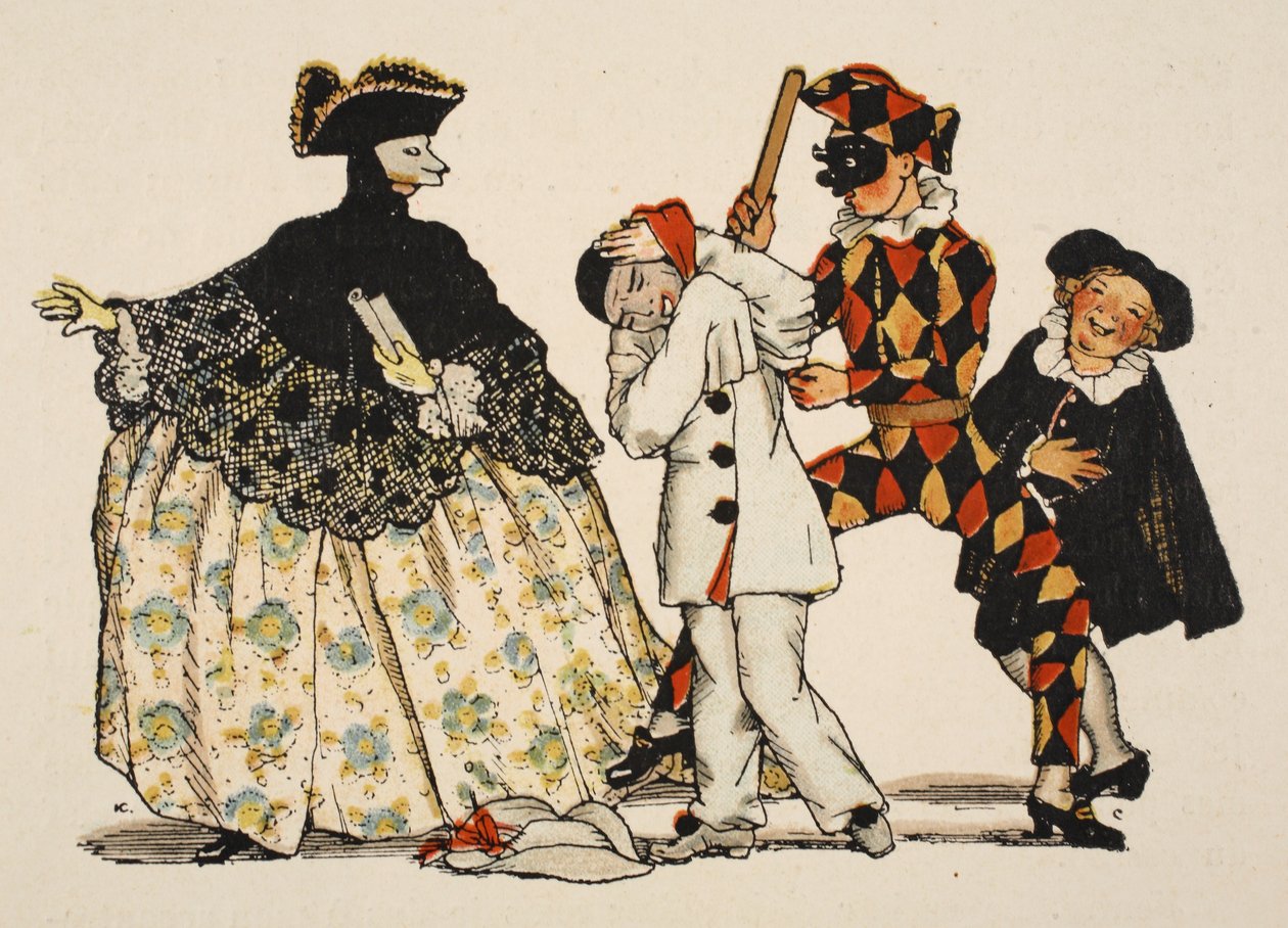 Italiensk komedie, 1918 af Konstantin Andreevic Somov