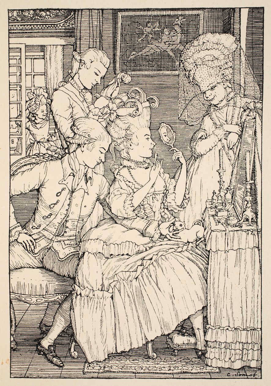 Toilettet, 1918 af Konstantin Andreevic Somov