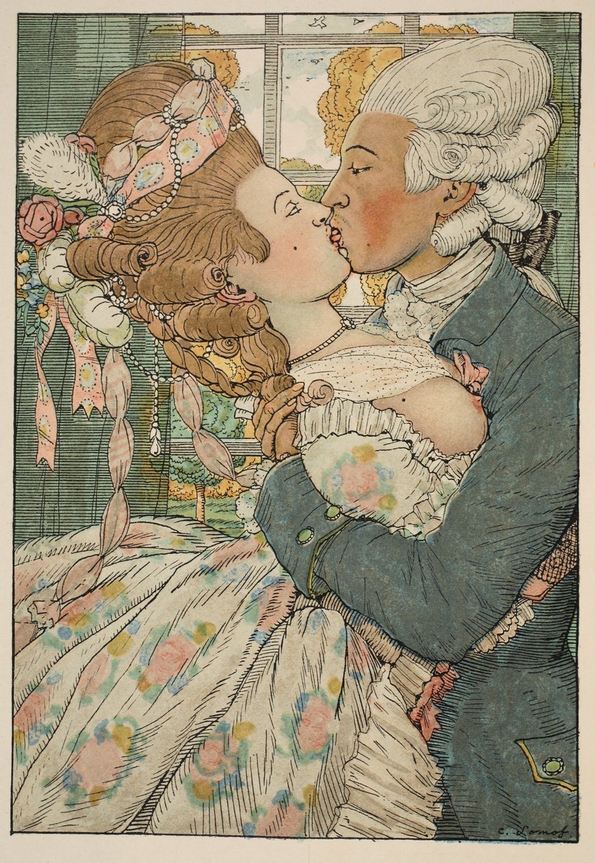 Kysset, 1918 af Konstantin Andreevic Somov