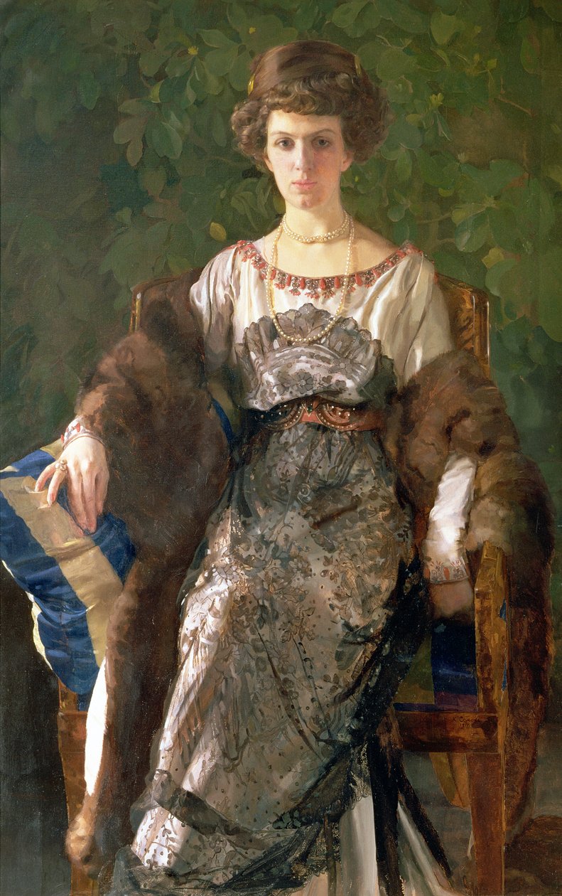 Portræt af Ewfimia Nosova, 1911 af Konstantin Andreevic Somov