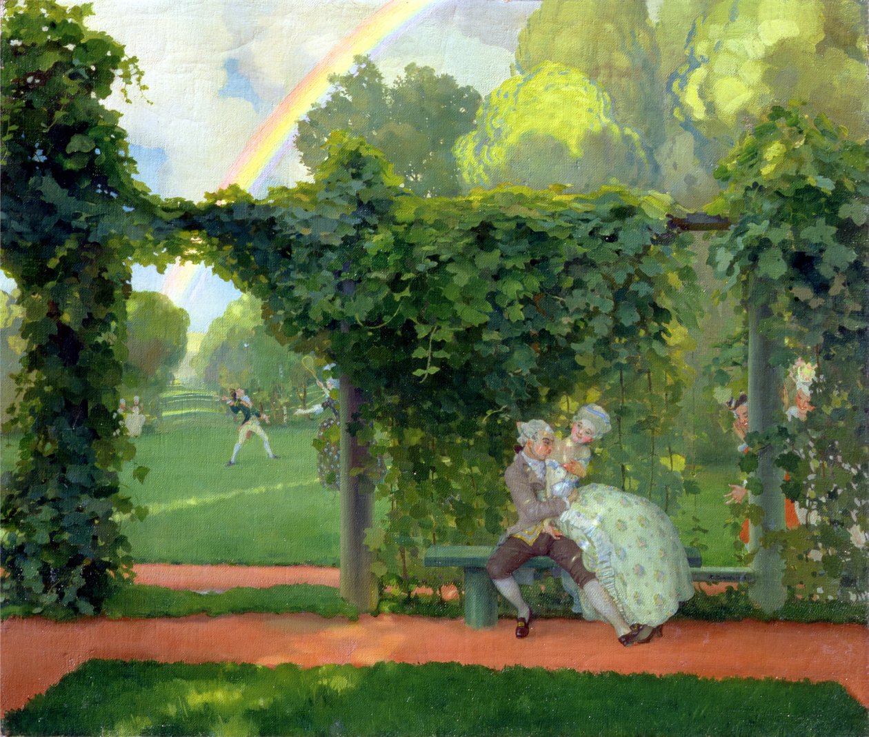Det latterlige kys, 1908 af Konstantin Andreevic Somov