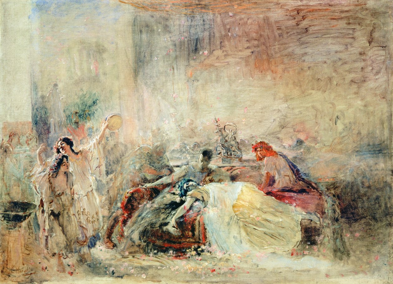 Claudius Cæsar Neros død (37-68 e.Kr.) af Konstantin Egorovich Makovsky
