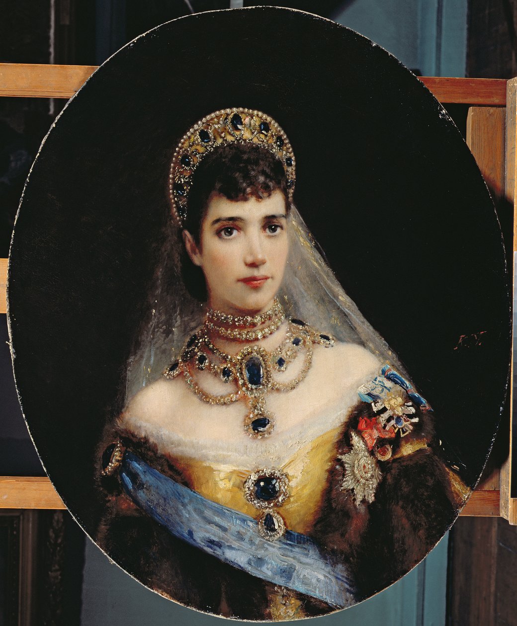 Portræt af kejserinde Maria Fyodorovna (1847-1928) Dagmar af Danmark af Konstantin Egorovich Makovsky