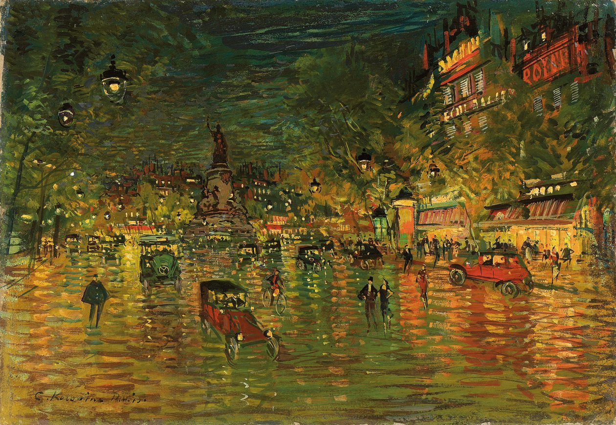 Republikpladsen, Paris af Konstantin Alekseevich Korovin