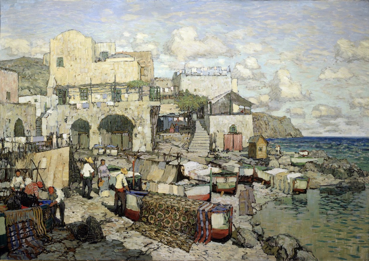 Udsigt over Capri-øen af Konstantin Ivanovich Gorbatov