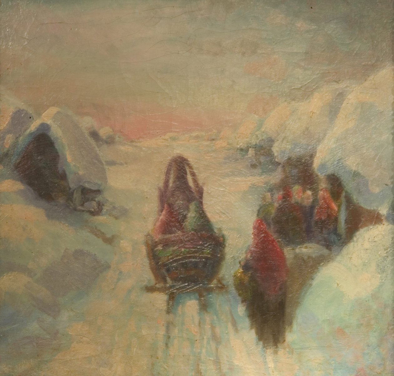 Vinter. Slædekørsel af Konstantin Konstantinovich Pervukhin