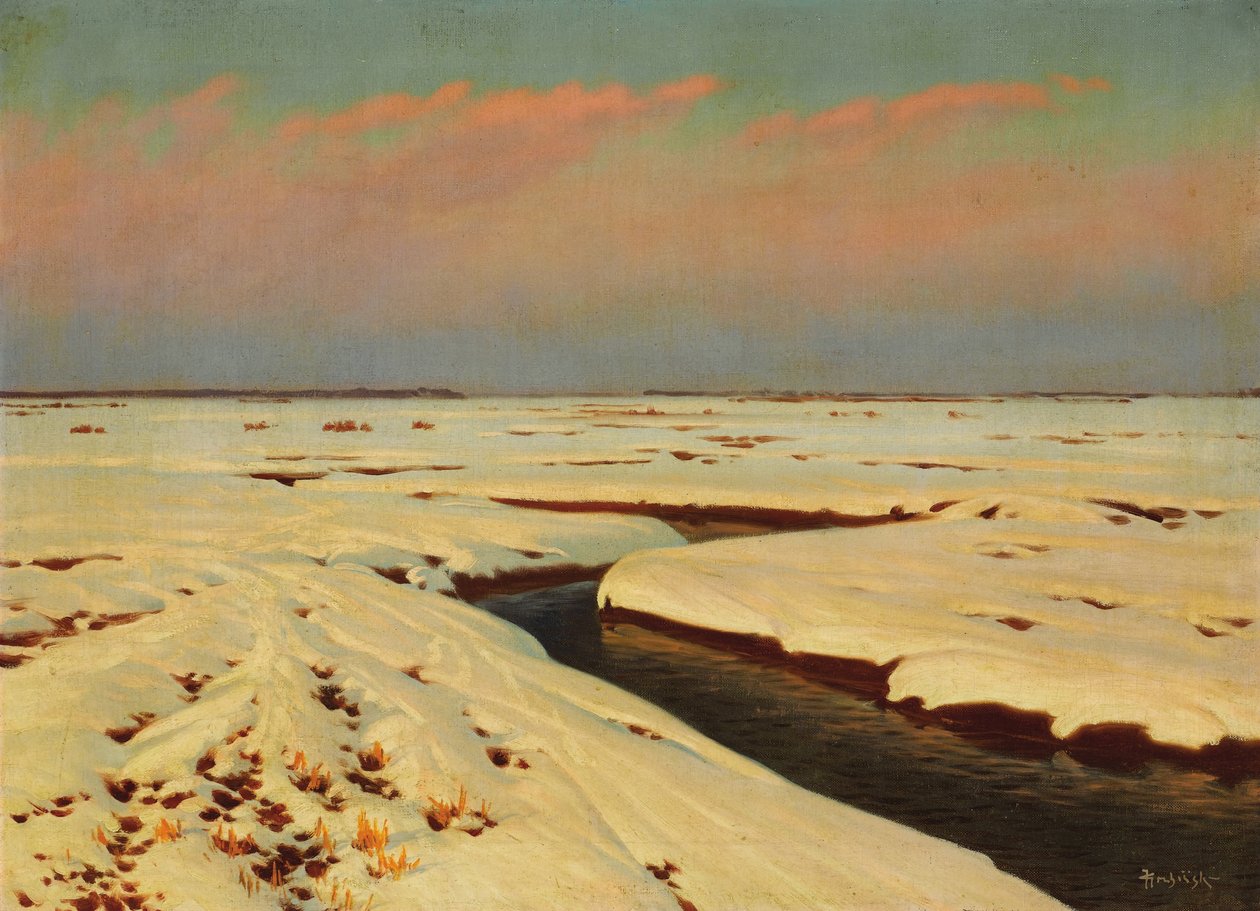 Vinterlandskab af Konstantin Yakovlevich Kryzhitsky