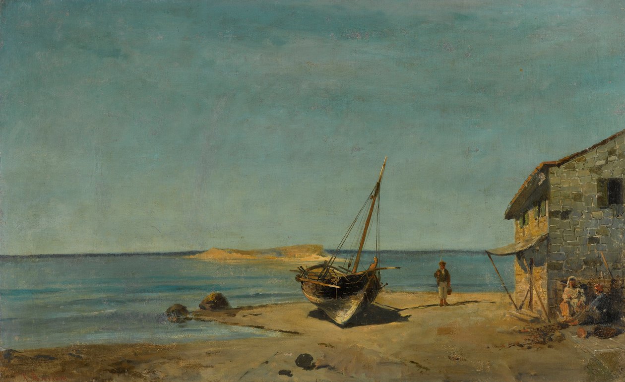 Fiskerhjemmet på stranden af Konstantinos Volanakis
