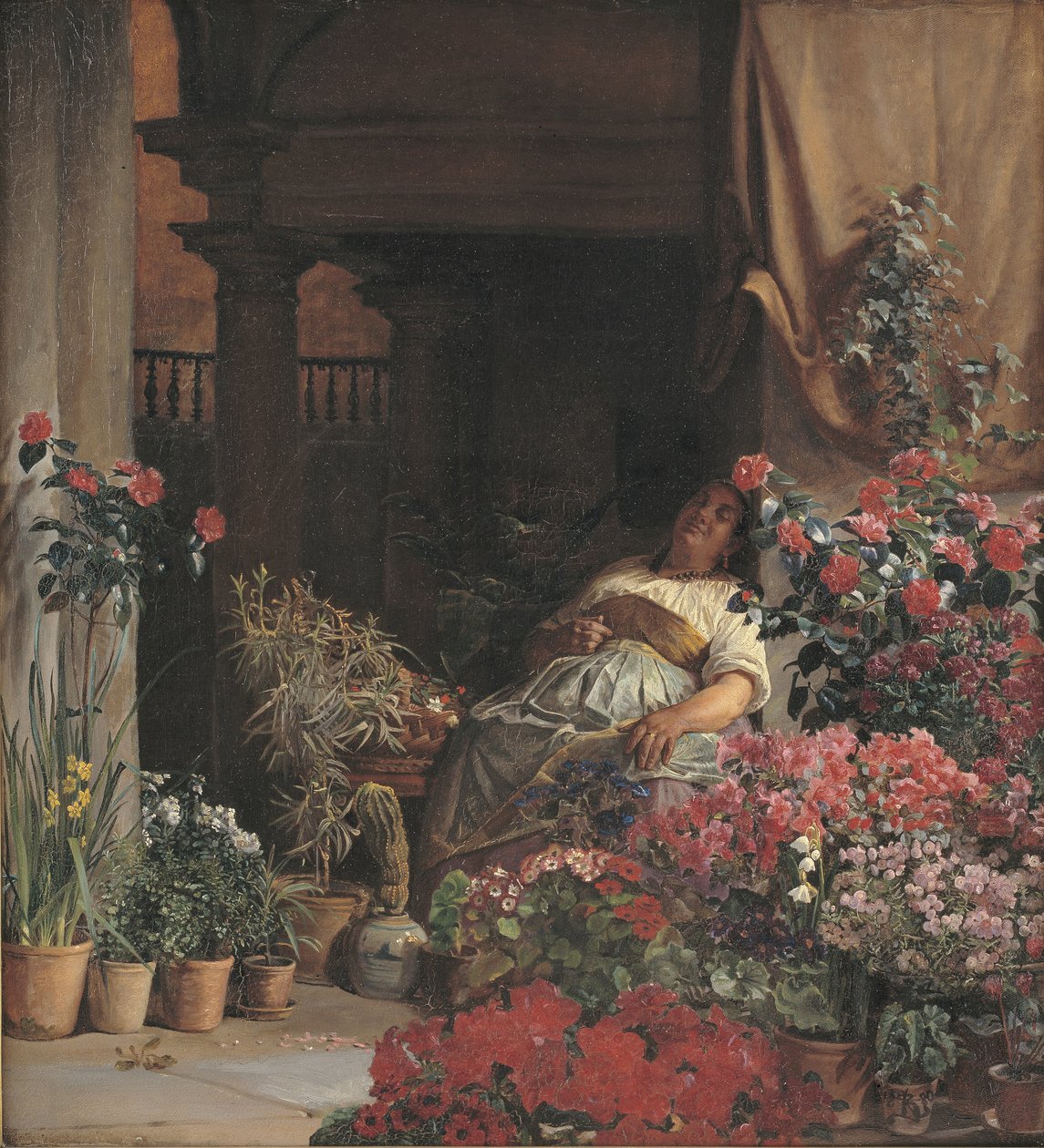 En florentinsk blomstersælger af Kristian Zahrtmann