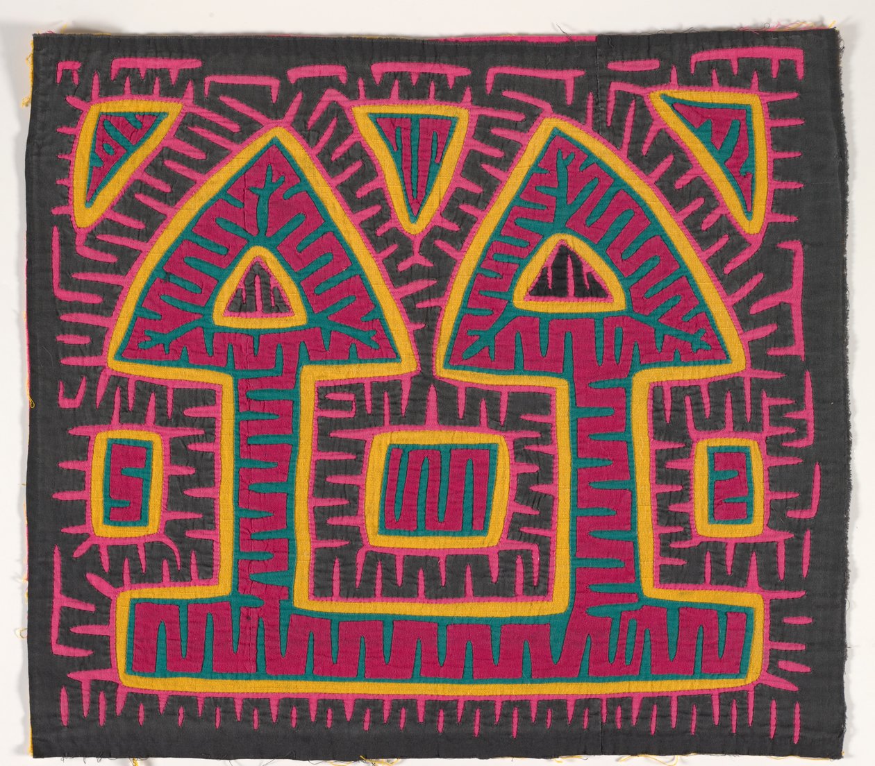 Skjortepanel (mola) (påført bomuld) af Kuna Indian Culture