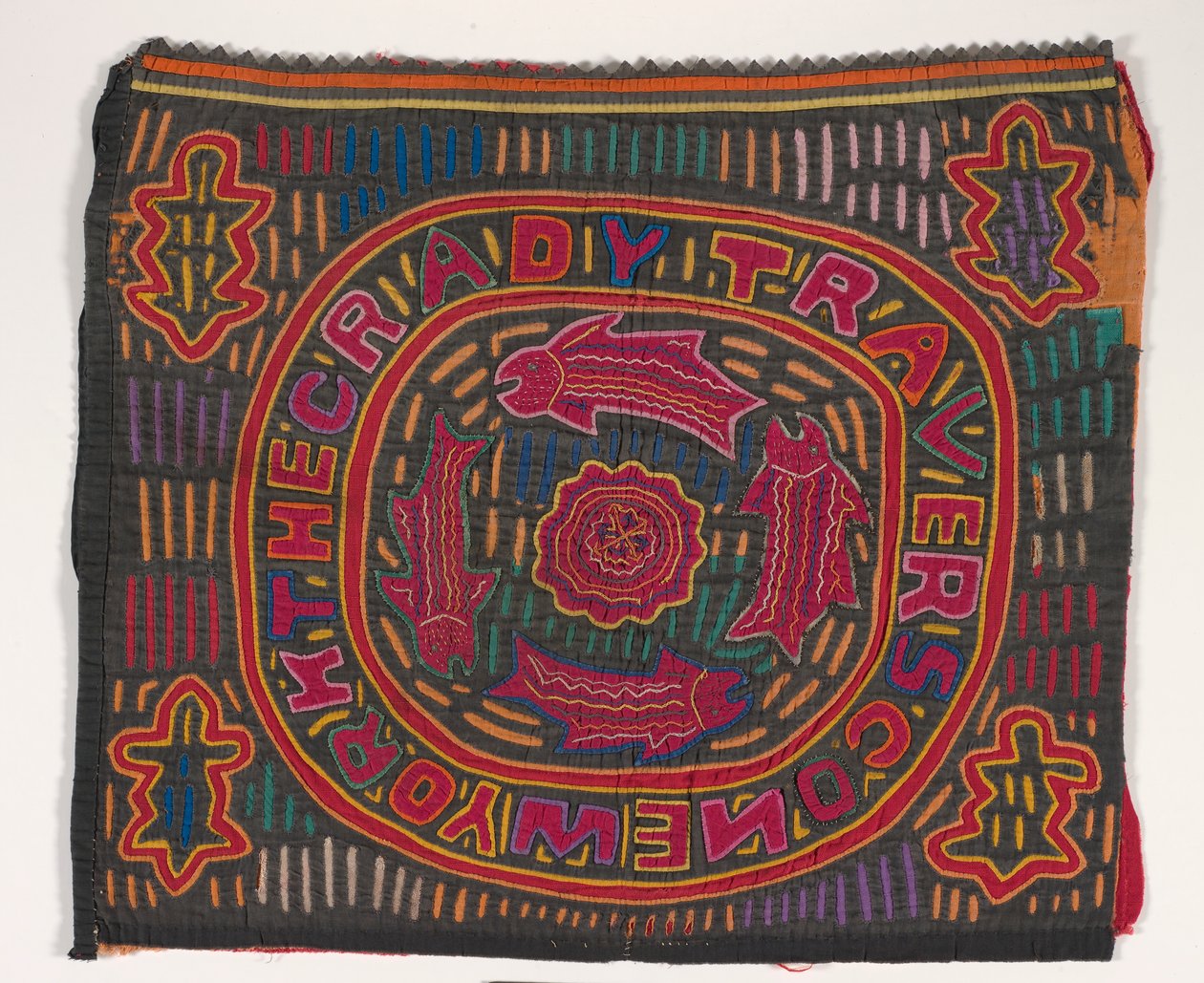 Skjortepanel (mola) (påført bomuld) af Kuna Indian Culture