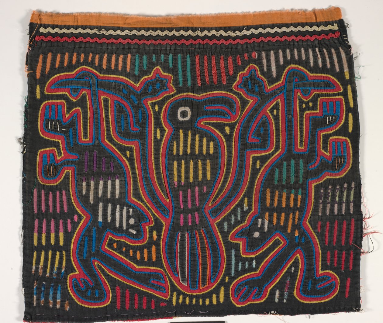 Skjortepanel (mola) (påført bomuld) af Kuna Indian Culture