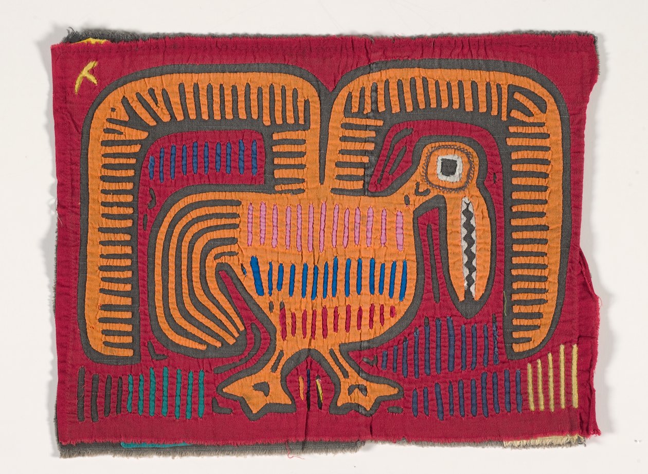 Skjortepanel (mola) (påført bomuld) af Kuna Indian Culture