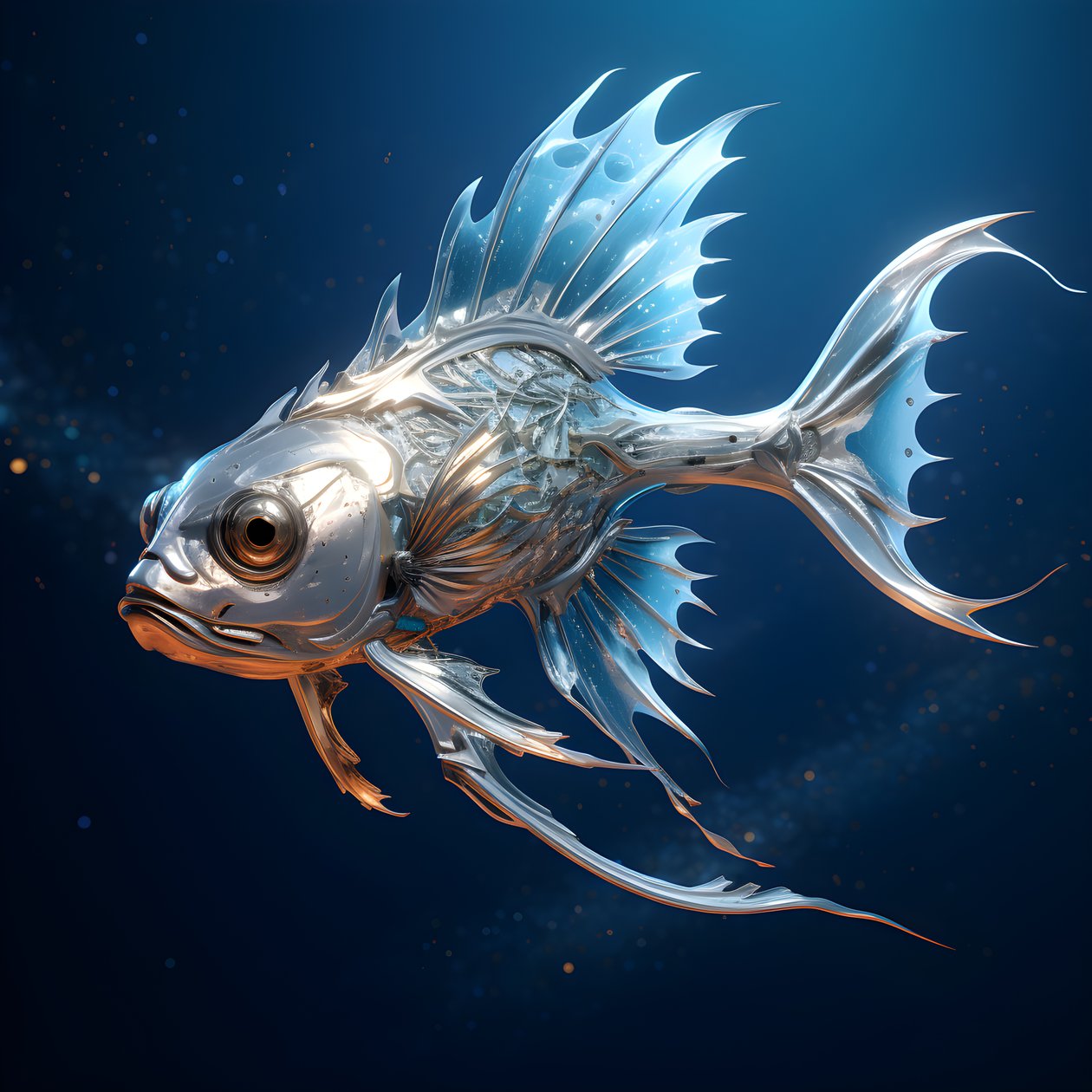 En flyvende fisk 3 af Kurt Heppke