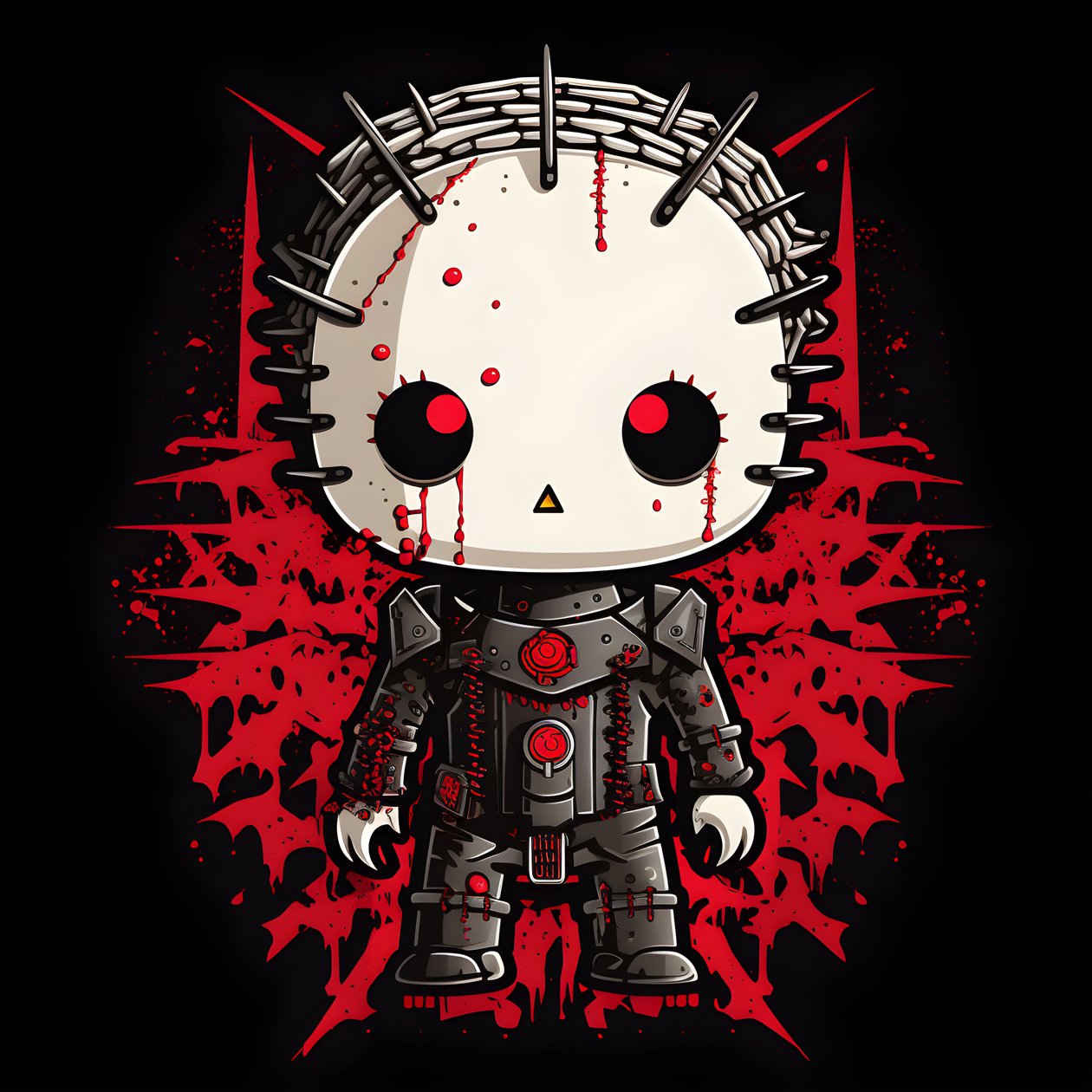 Hello Kitty als Pinhead Shirt Design 2 af Kurt Heppke
