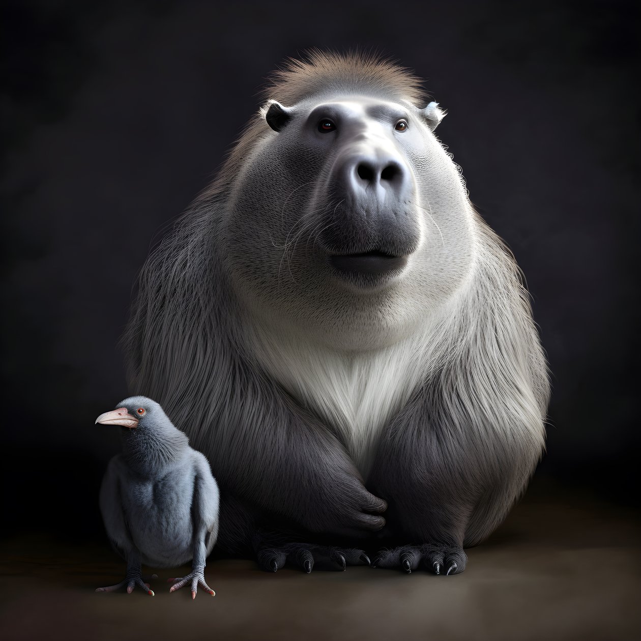 Capybara sekoitettuna hopeaselkägorillaan 3 af Kurt Heppke