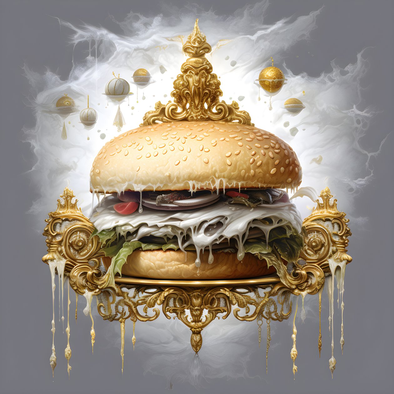 en hvid marmor burger 1 af Kurt Heppke