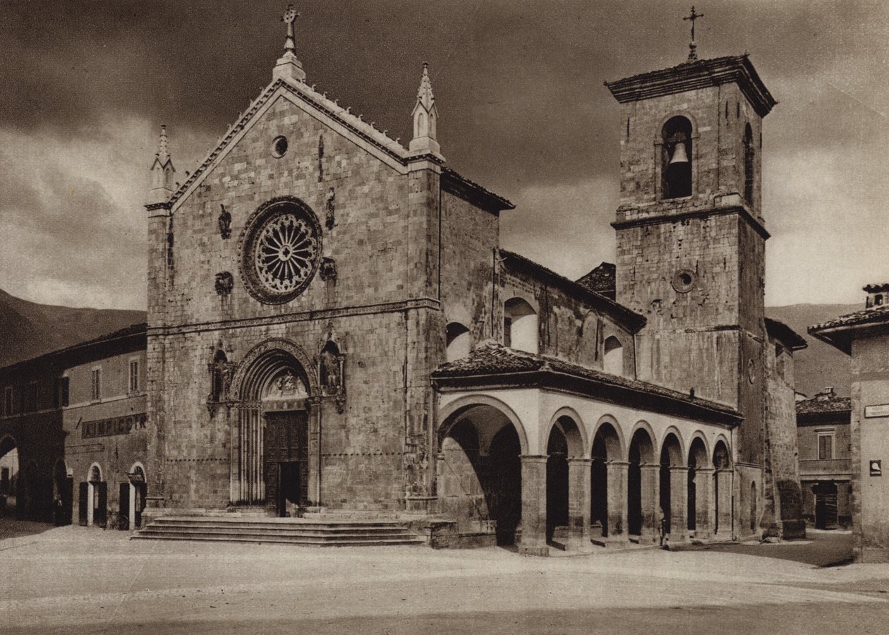 Italien: Norcia, S Benedetto (s/h foto) af Kurt Hielscher