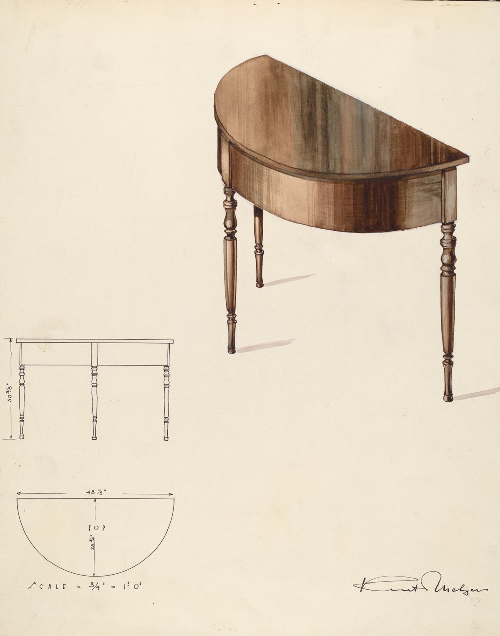 Bishop Hill: Table, 1936. af Kurt Melzer