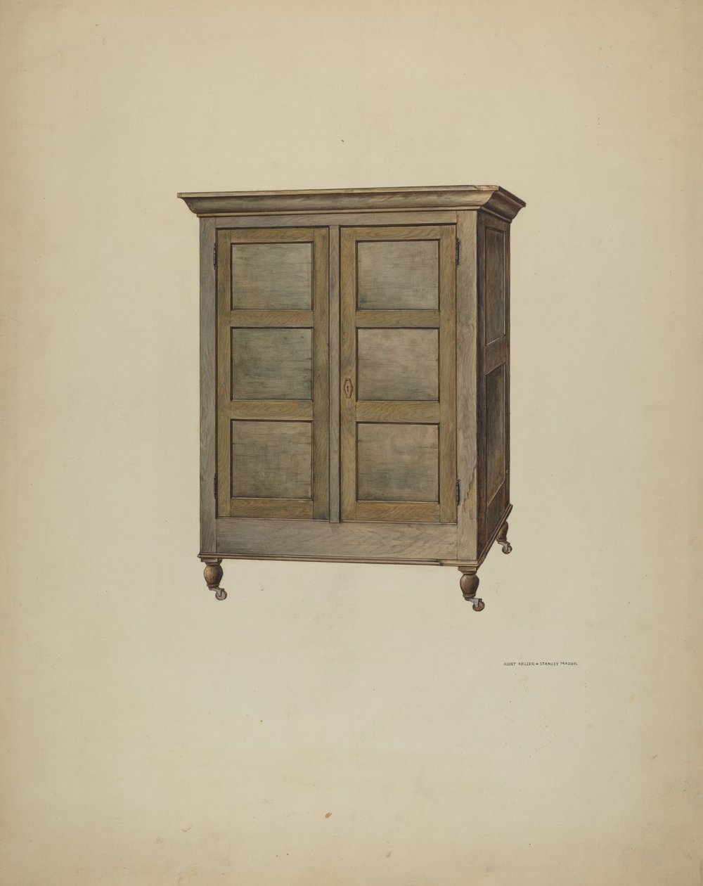 kabinet, ca. 1940. af Kurt Melzer