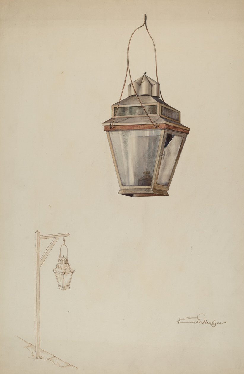 Sperm Oil Street Lamp, ca. 1937. af Kurt Melzer