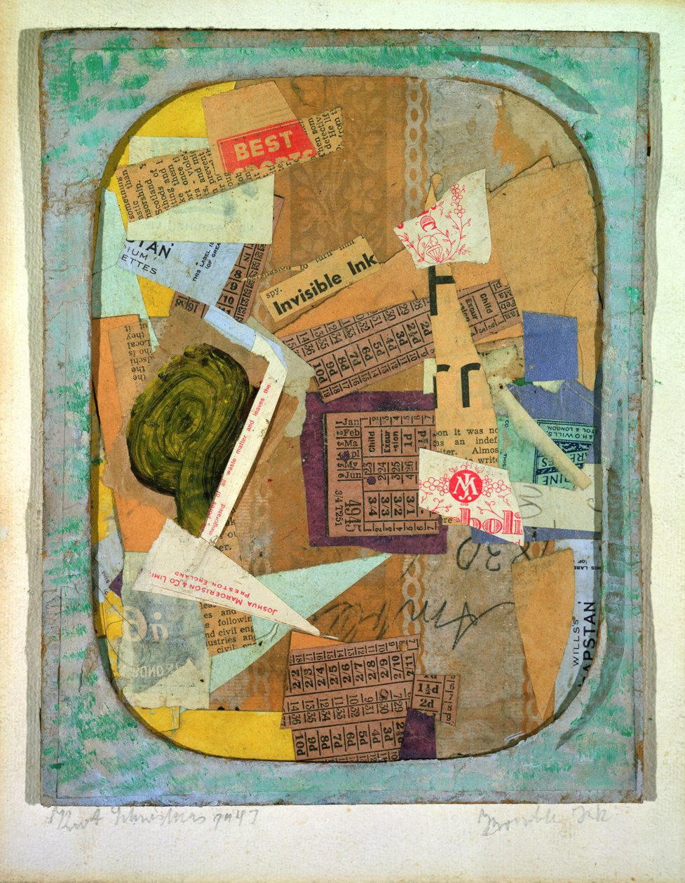 Invisible Ink, 1947 af Kurt Schwitters