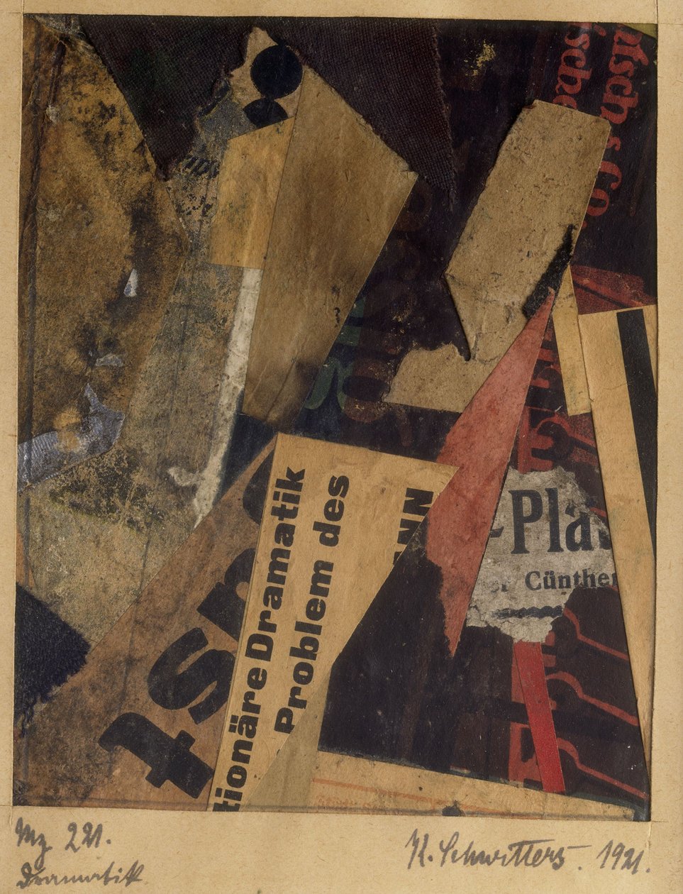 Merz 221, 1921. af Kurt Schwitters