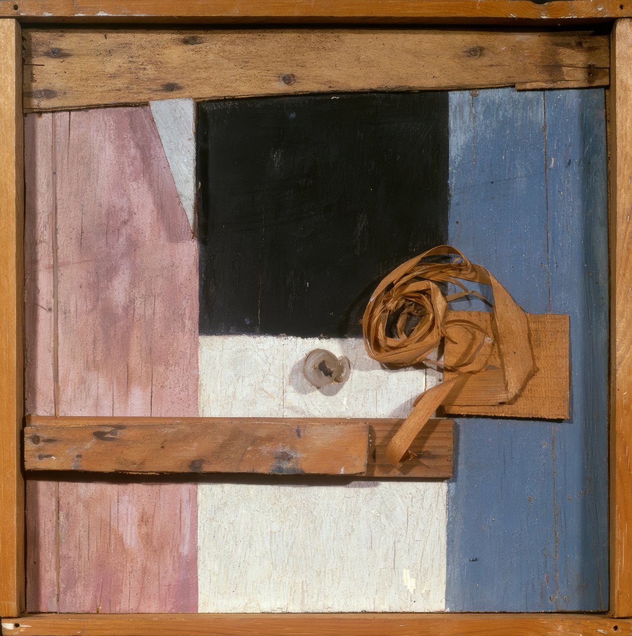 Merz billede med stearinlys af Kurt Schwitters