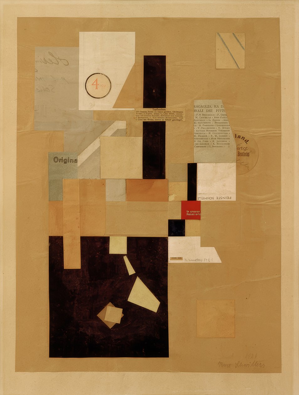 Uden titel (4 KR) af Kurt Schwitters