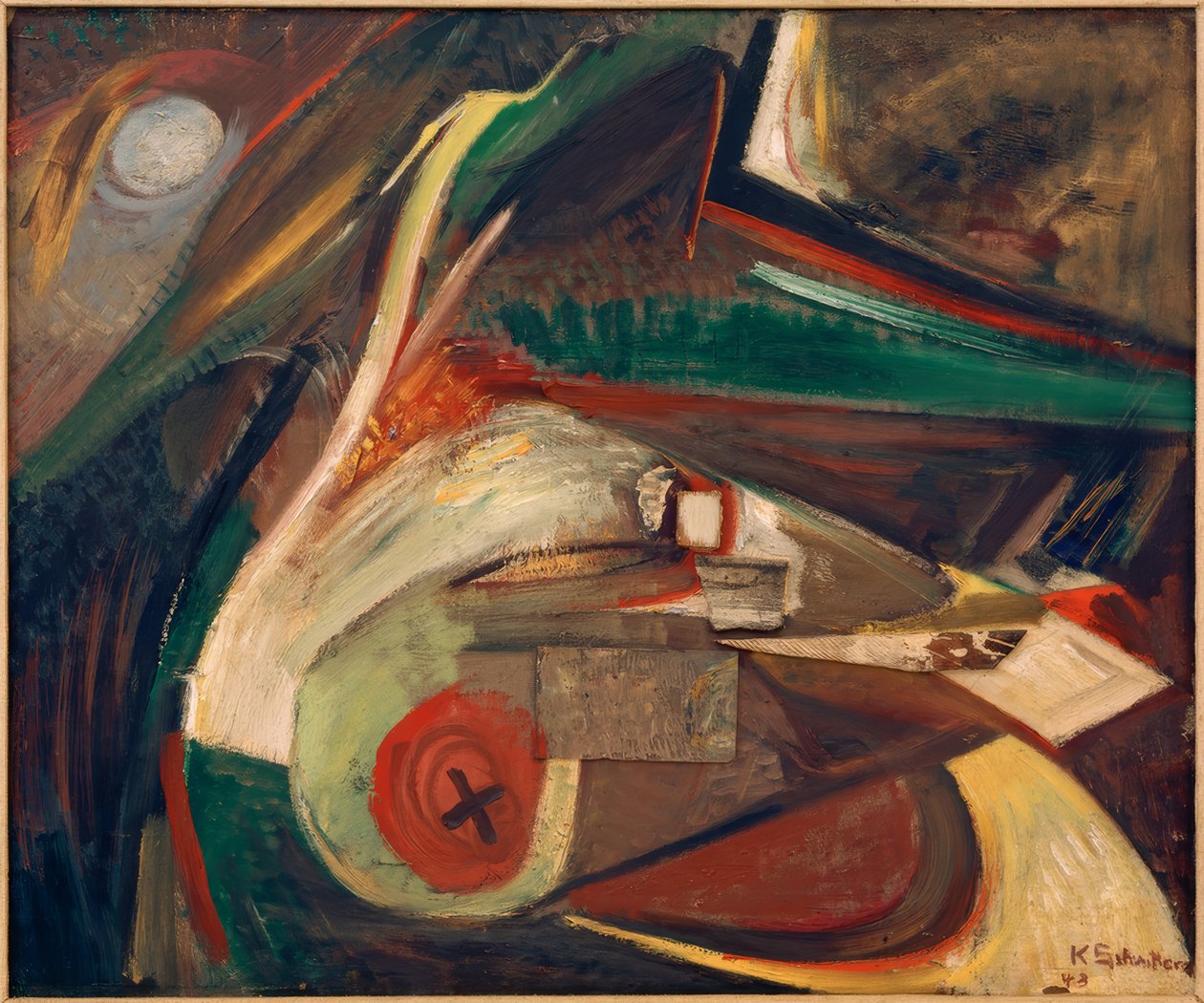 Unavngivet (abstrakt billede) af Kurt Schwitters