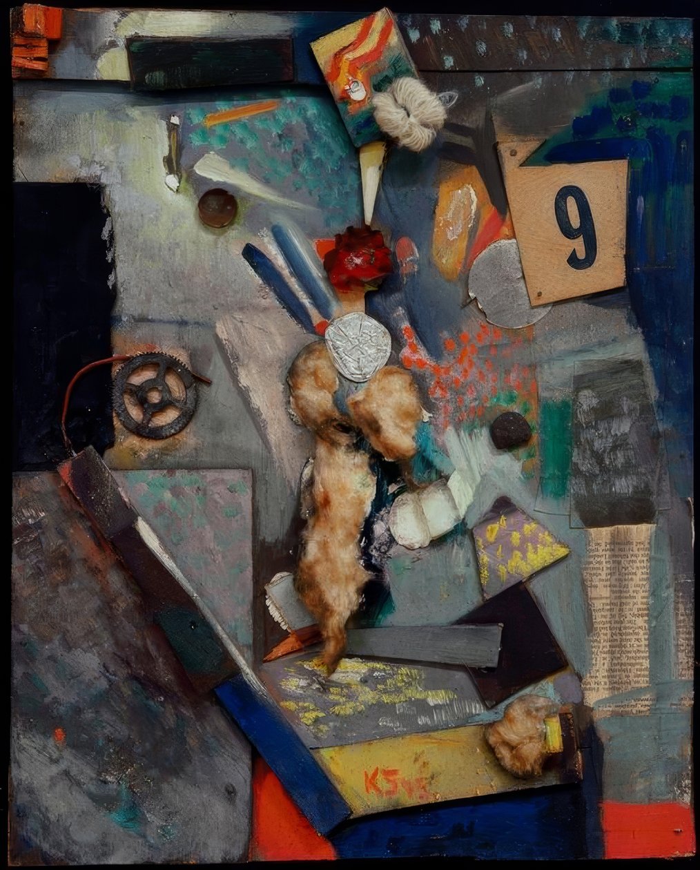 Uden titel (Merzbild 9) af Kurt Schwitters