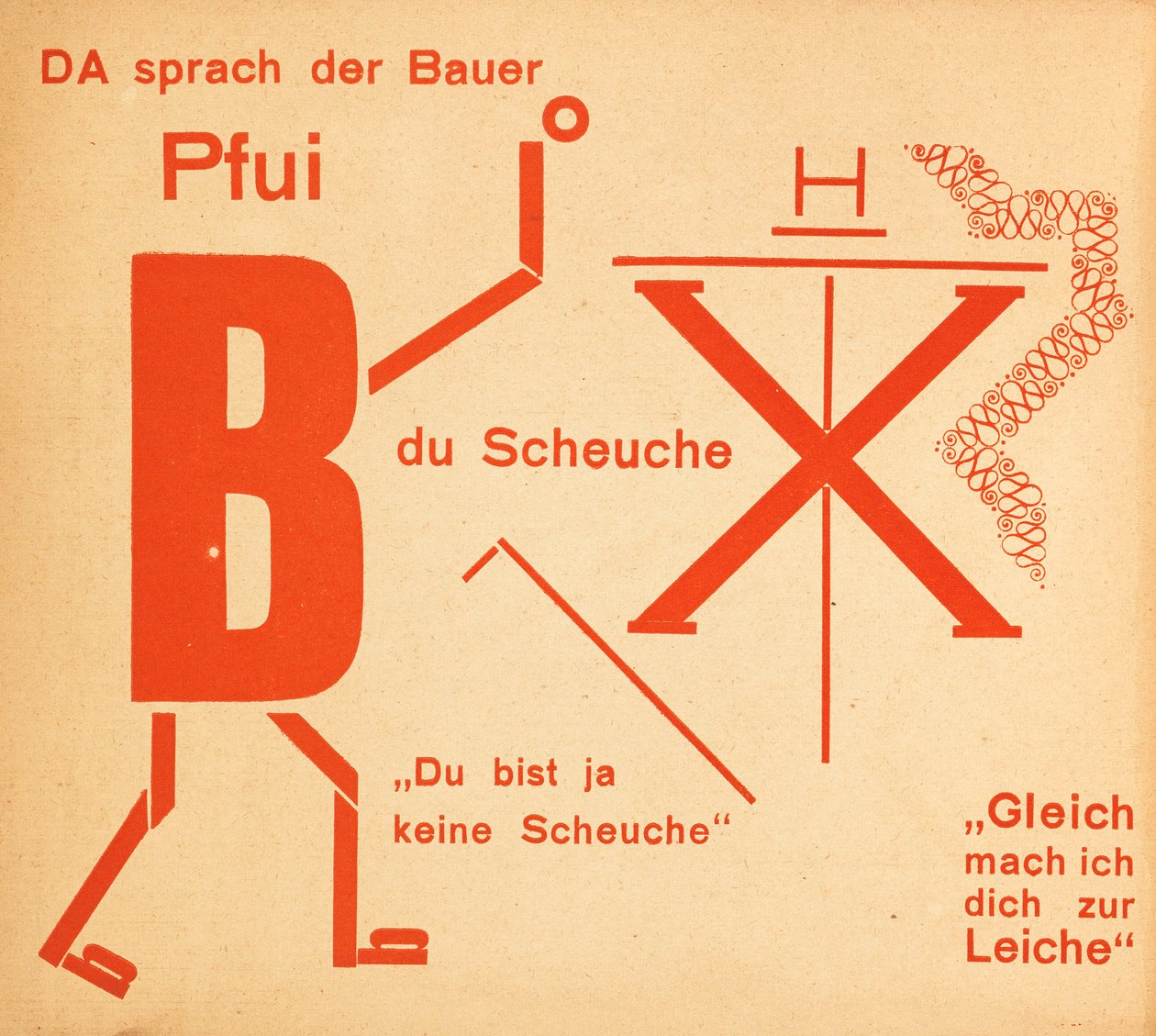 Fugleskræmselen. Eventyret fugleskræmselen. Eventyr, 1925. af Kurt Schwitters