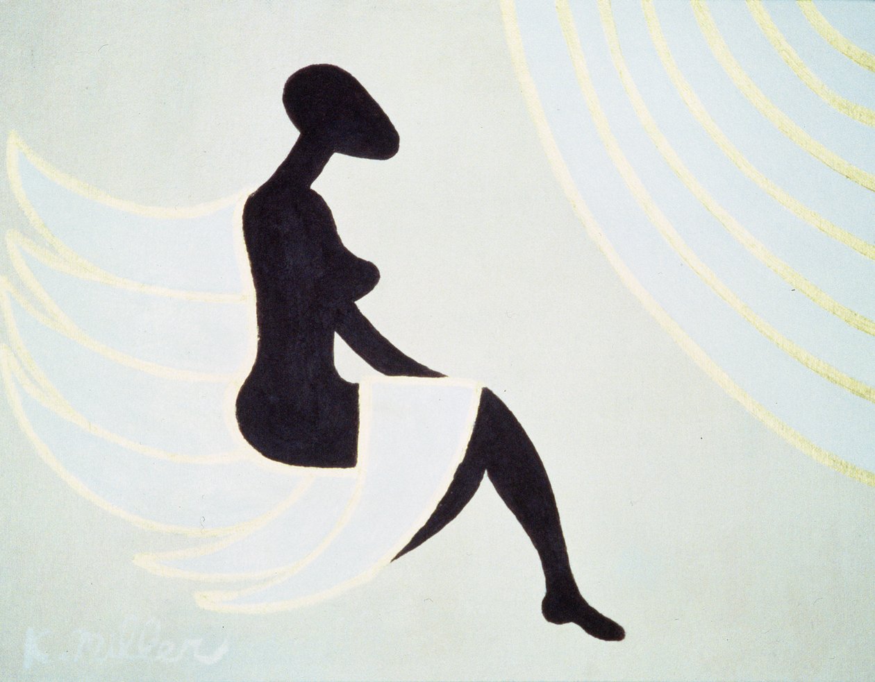 Lady Angel, 2005 (akryl på lærred) af Kurtis L. Miller