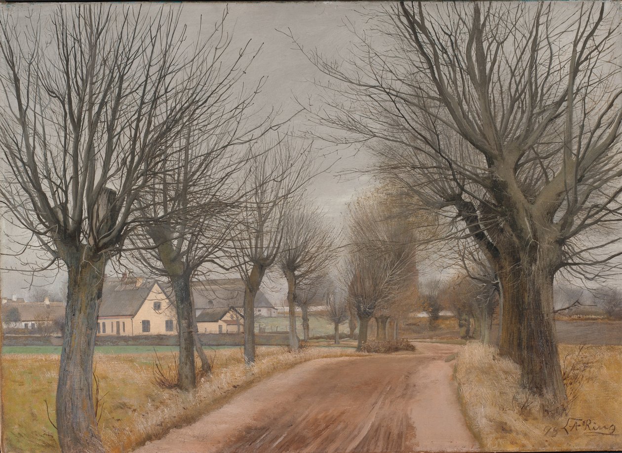 A Road near Vinderød, Zealand af Laurits Andersen Ring