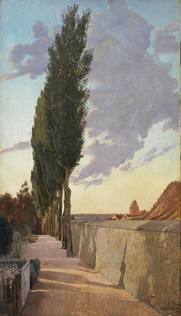 Landskab med poppel. september aften af Laurits Andersen Ring