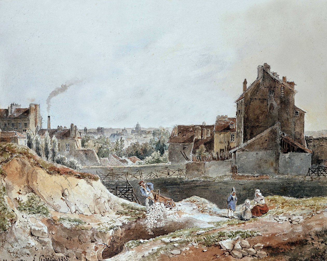 Montmartre i 1833 af Goblain (stenbrud) af L. Goblain