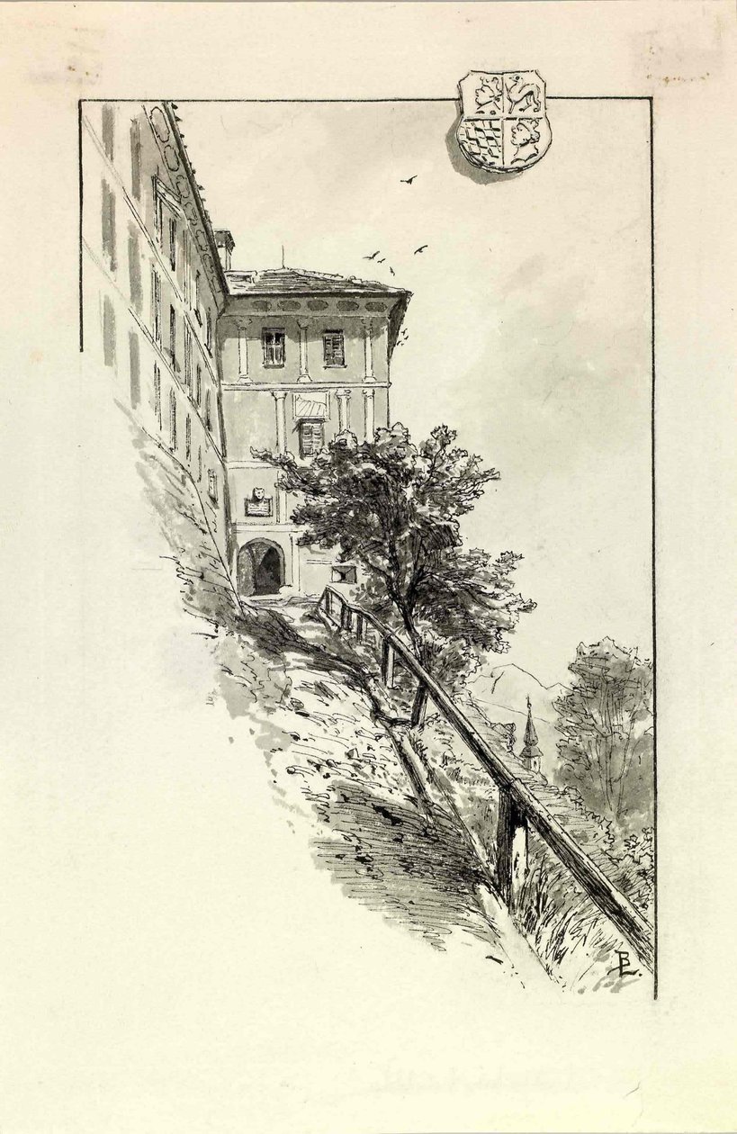 Vhod v skofjeloski grad af Ladislav Benesch