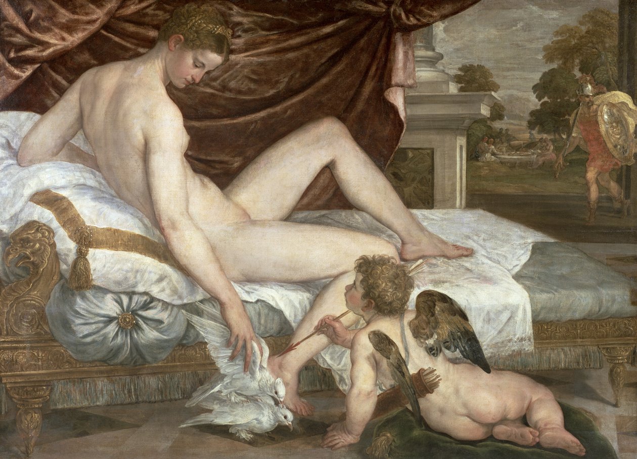 Venus og Amor, ca. 1555 af Lambert Sustris