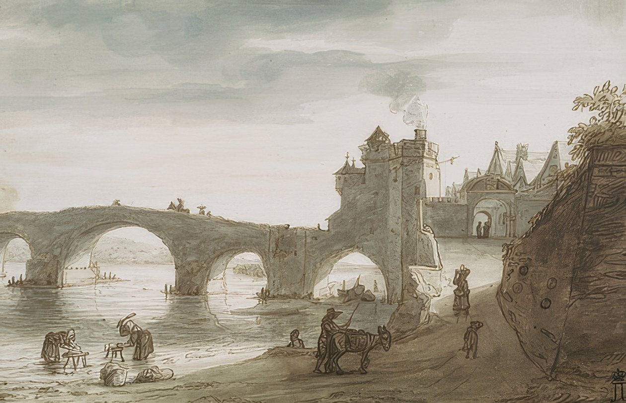 Bro over Loire ved Amboise. 1640